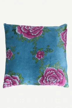 Funda de Cojín Cleo turquesa flores - The Nook Store