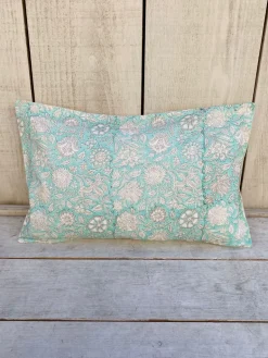 Funda de Cojín maxi flores 8 | Estampado Floral Celeste | The Nook Store