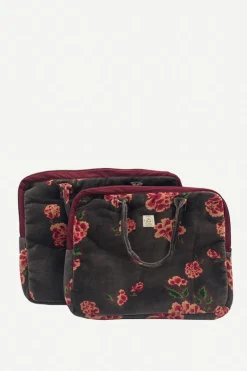 Funda de Ordenador Cleo Gris Flores Pequeñas - The Nook Store