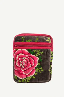 Funda de Tablet Cleo Gris Flores Grandes - The Nook Store