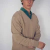 Jersey Cuello Pico 374 Beige - The Nook Store