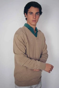 Jersey Cuello Pico 374 Beige - The Nook Store