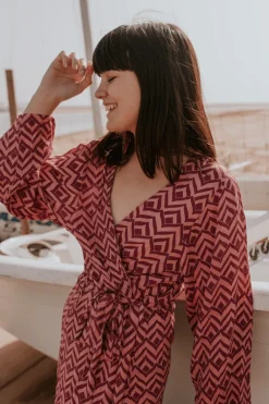 Kimono Nik Zig-Zag Rosa - The Nook Store