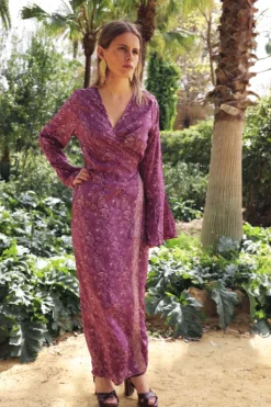 Kimono-Vestido Indira Morado - The Nook Store