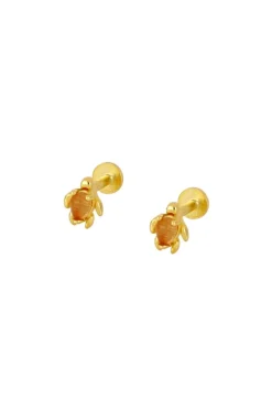 Mini Pendientes Flecha Acabados en Oro - THE NOOK STORE ✓