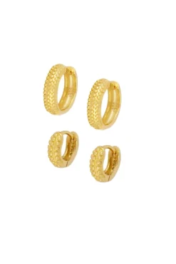 Mini Pendientes Flecha Acabados en Oro - THE NOOK STORE ✓