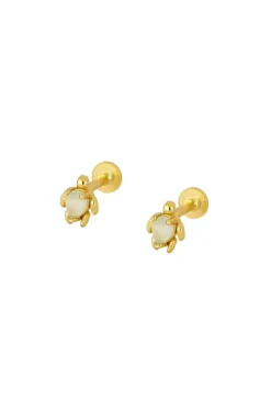 Mini Pendientes Flecha Acabados en Oro - THE NOOK STORE ✓