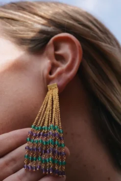 Mini Pendientes Trueno Turquesa - Joyitas | THE NOOK STORE