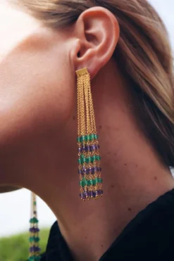 Mini Pendientes Trueno Turquesa - Joyitas | THE NOOK STORE