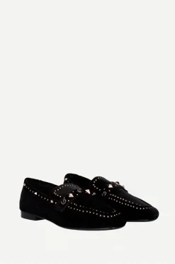 Mocasín Victoria Terciopelo Negro - The Nook Store
