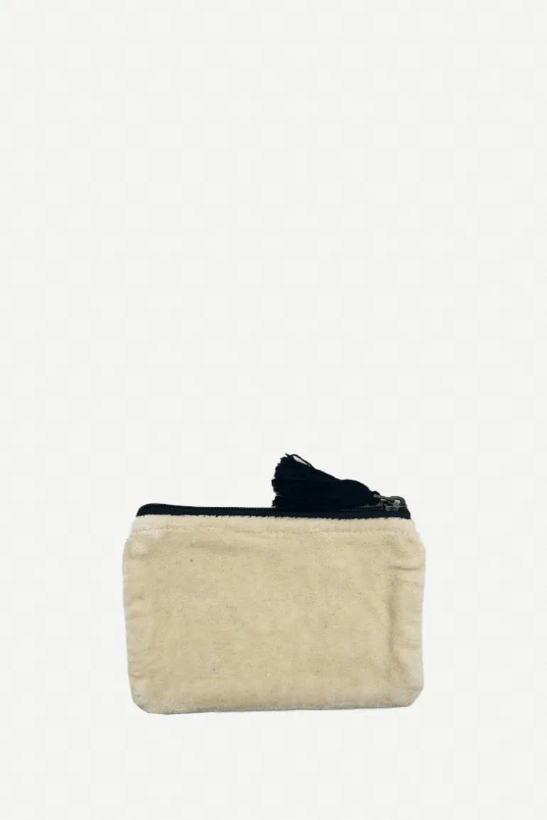Monedero Terciopelo Escarabajos Crudo - The Nook Store