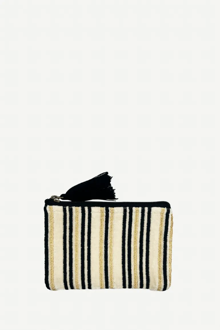 Monedero Terciopelo Lines Crudo - The Nook Store