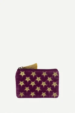 Monedero Terciopelo Stars Pink - The Nook Store