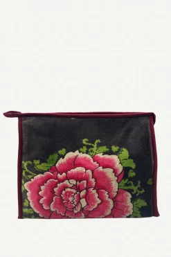 Neceser Cleo Gris Flores Grandes - The Nook Store