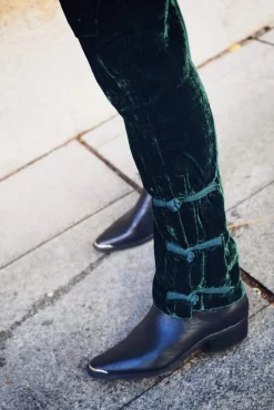 Pantalón Camille Terciopelo Verde - The Nook Store