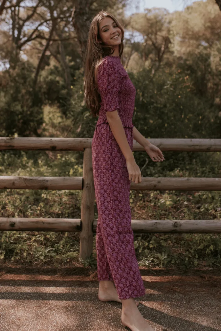 Pantalón Nik Print Rosa - The Nook Store