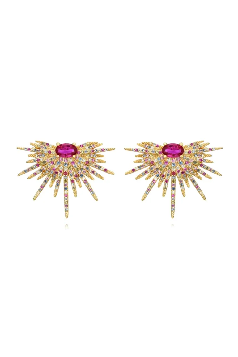 Pendientes Aros Margarita Turquesa - Piezas Coloristas - The Nook Store