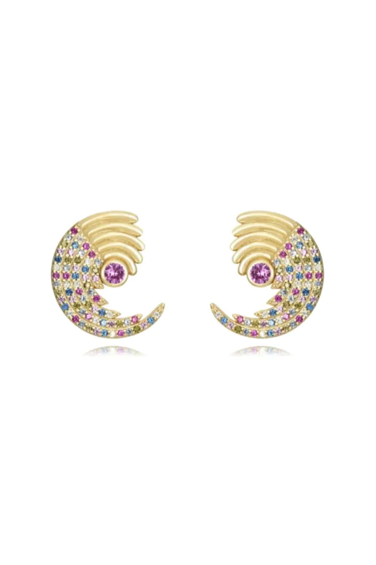 Pendientes Aros Margarita Turquesa - Piezas Coloristas - The Nook Store