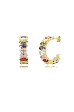 Pendientes Aros Squares Multicolor PEN10 - The Nook Store