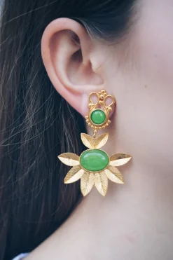 Pendientes Flor Stone PEN51 - The Nook Store