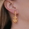 Pendientes Floris White and Red PEN67 - The Nook Store