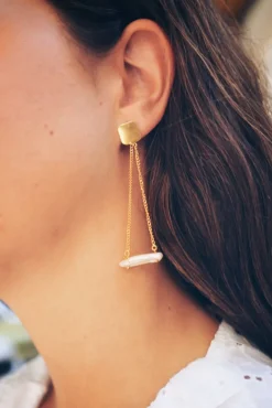 Pendientes Rombo - Pendientes Largos Dorados | THE NOOK STORE
