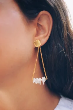 Pendientes Rombo - Pendientes Largos Dorados | THE NOOK STORE