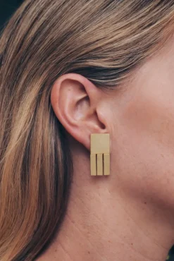Pendientes Rombo - Pendientes Largos Dorados | THE NOOK STORE