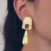 Pendientes Rombo - Pendientes Largos Dorados | THE NOOK STORE