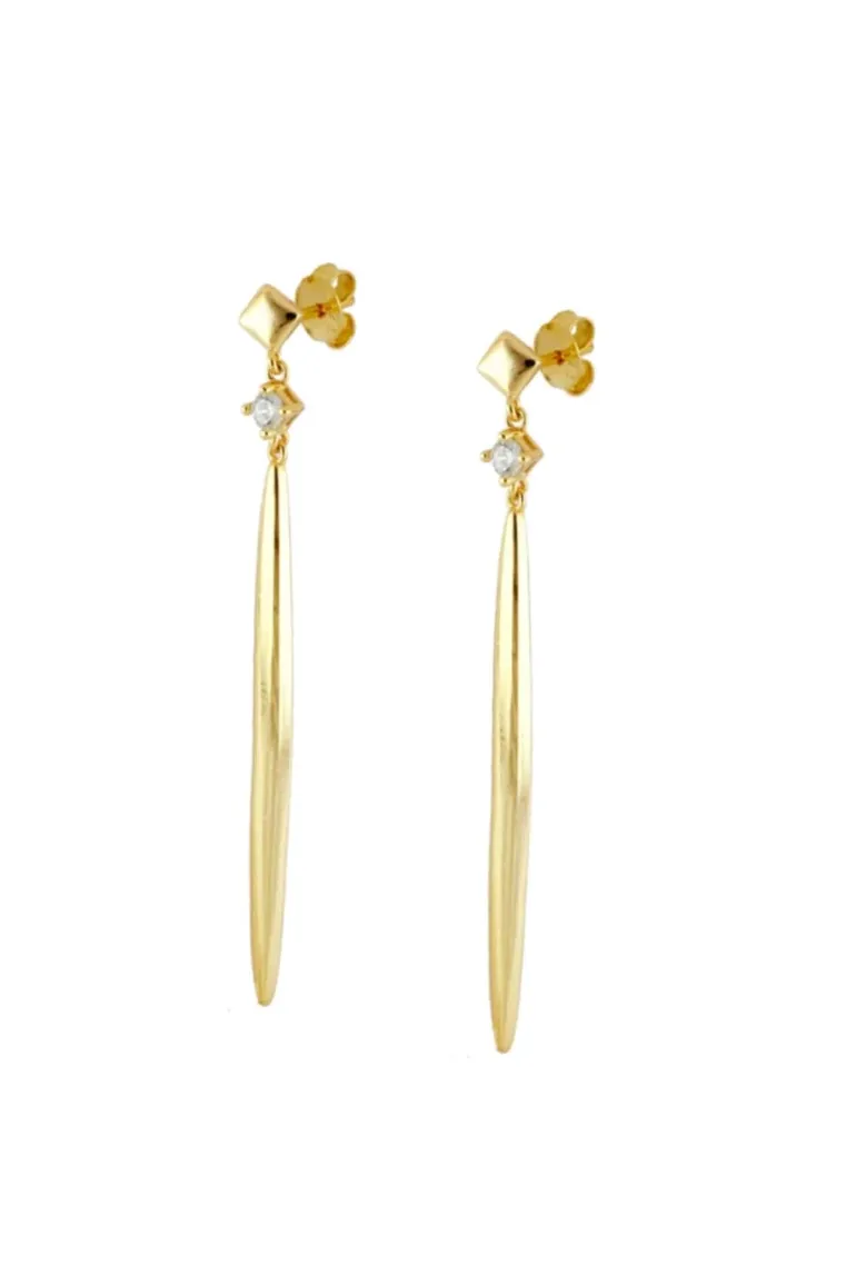 Pendientes Rombo - Pendientes Largos Dorados | THE NOOK STORE