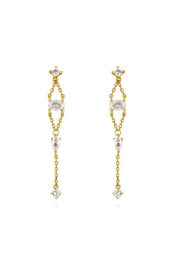 Pendientes Rombo - Pendientes Largos Dorados | THE NOOK STORE