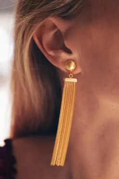 Pendientes Rombo - Pendientes Largos Dorados | THE NOOK STORE