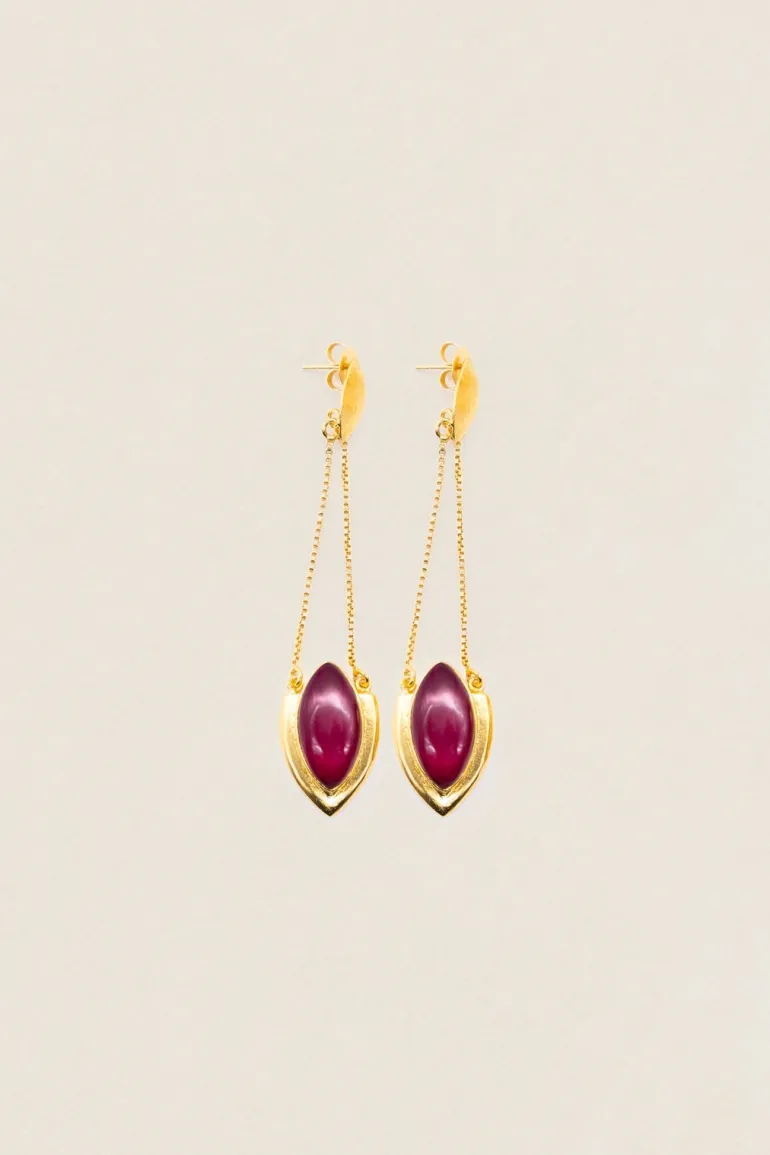 Pendientes Rombo - Pendientes Largos Dorados | THE NOOK STORE