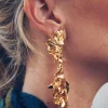 Pendientes Rombo - Pendientes Largos Dorados | THE NOOK STORE
