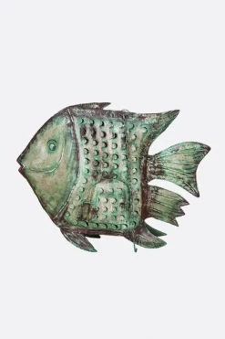 Pez figura antic metal mediano - The Nook Store