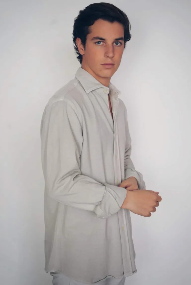 Polera Piqué Abotonada C5 Gris - The Nook Store
