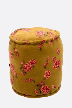 Puf Cleo Flores Mostaza - The Nook Store