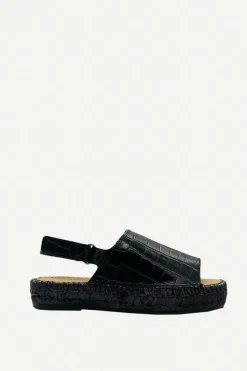 Sandalia Orion Coco Trenzado Negro - The Nook Store