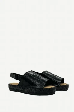 Sandalia Orion Coco Trenzado Negro - The Nook Store