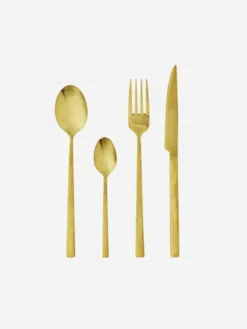 Set de 4 cubiertos dorados - The Nook Store