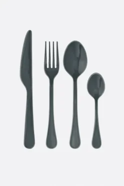 Set de 4 cubiertos esmaltados gris - The Nook Store