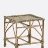 Taburete bambú con tejido natural - The Nook Store