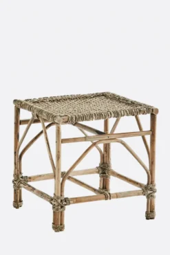 Taburete bambú con tejido natural - The Nook Store