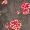 Tela Cleo gris flores pequeñas - The Nook Store