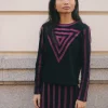 Top Innika Negro y Morado - The Nook Store