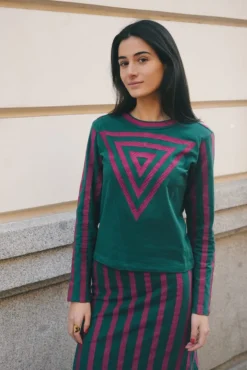Top Innika Verde y Morado - The Nook Store