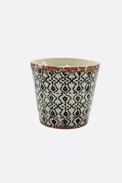 Vela Cerámica Negra Hojas de Higuera - The Nook Store