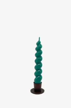 Vela Espiral Turquesa 18 - The Nook Store