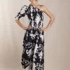Vestido Adriana Ikat Black and White - The Nook Store