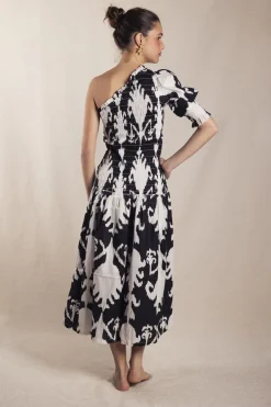 Vestido Adriana Ikat Black and White - The Nook Store